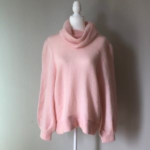 Magaschoni “Malibu Pink” cowl neck sweater
